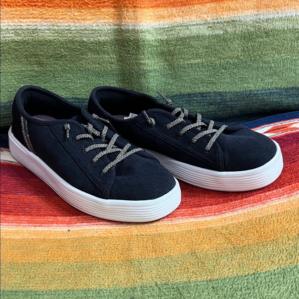 Hey Dude Black Canvas Sneakers